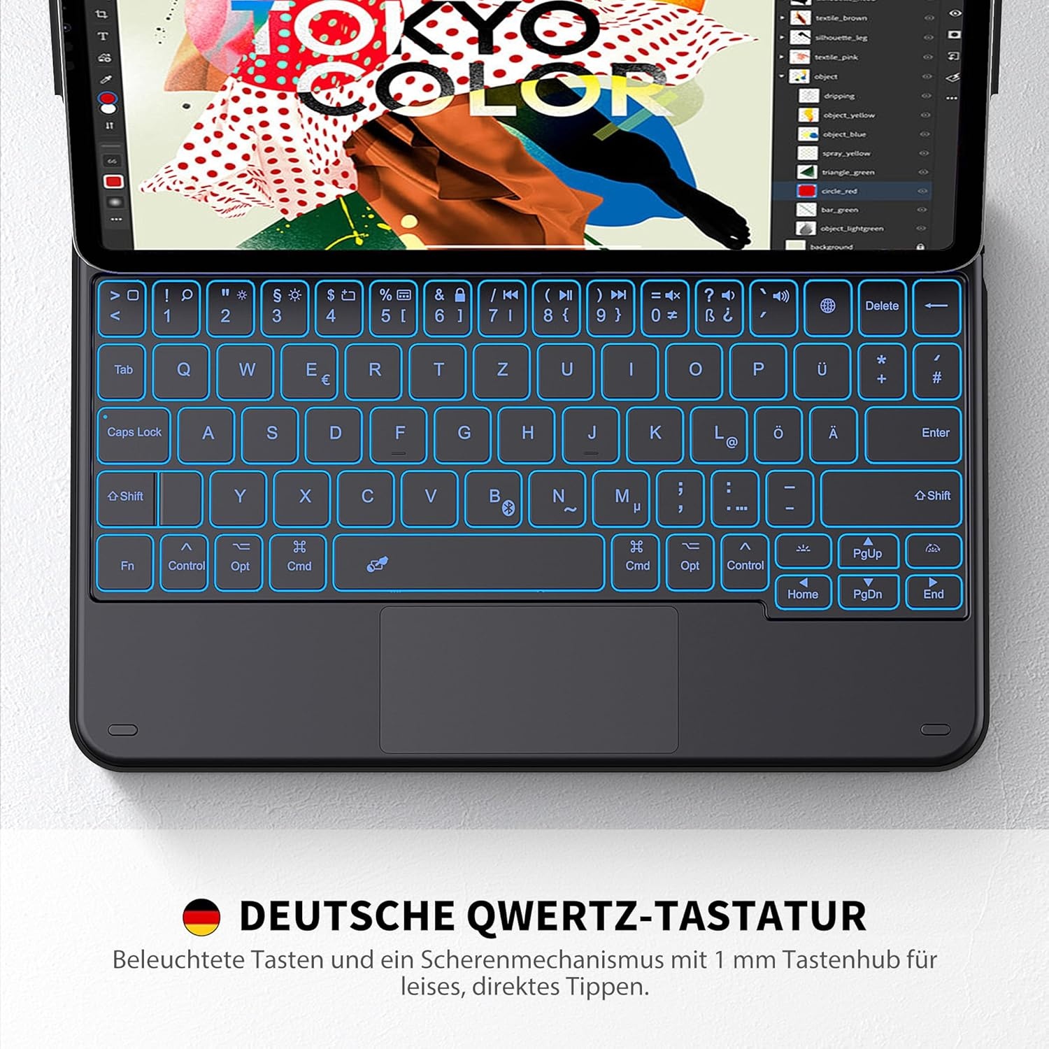 Magnetisch iPad Pro 11 / Air Toetsenbordhoes met Trackpad & Verlichting - 29% Korting