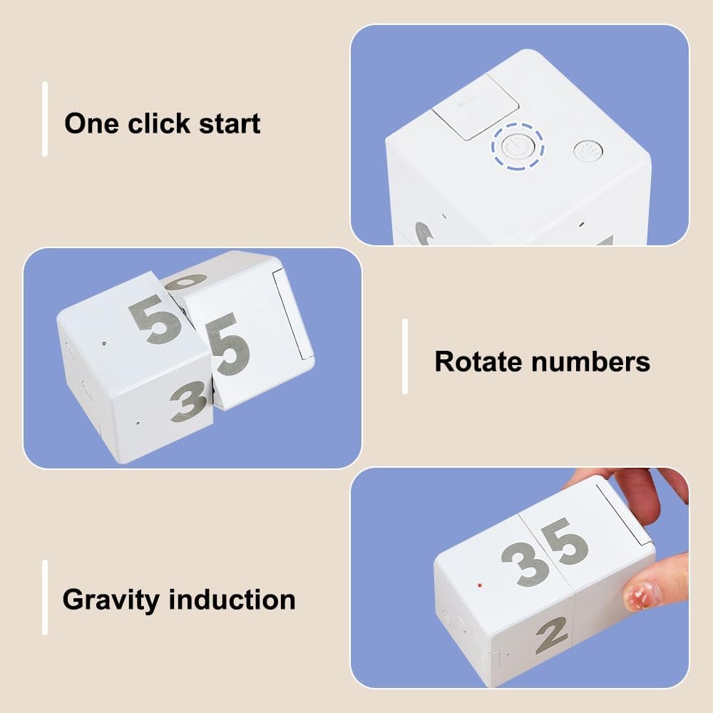 Cube Timer met Zwaartekrachtsensor - Koken, Werk & Workout | 26% Korting