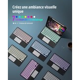 iPad 10e Gen Toetsenbordhoes met Touchpad & 7-Kleuren Verlichting (AZERTY) - 76% Korting