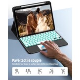 iPad 10e Gen Toetsenbordhoes met Touchpad & 7-Kleuren Verlichting (AZERTY) - 76% Korting