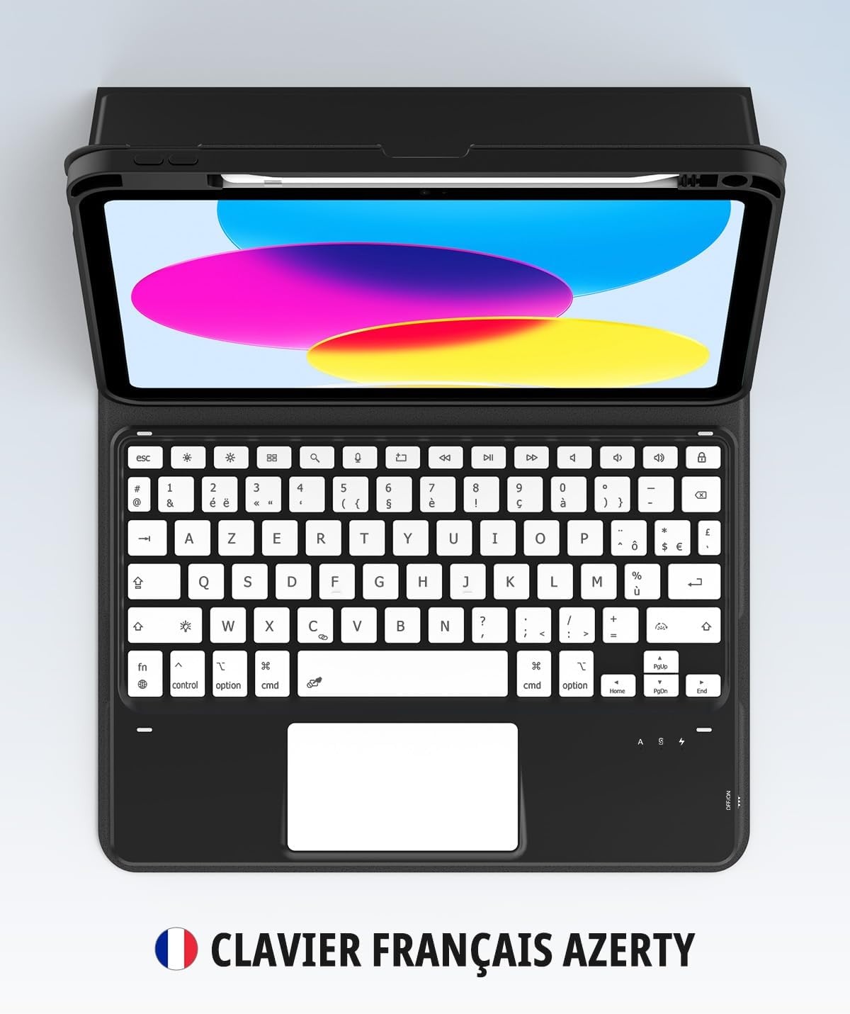 iPad 10e Gen Toetsenbordhoes met Touchpad & 7-Kleuren Verlichting (AZERTY) - 76% Korting