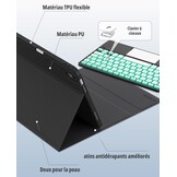 iPad 10e Gen Toetsenbordhoes met Touchpad & 7-Kleuren Verlichting (AZERTY) - 76% Korting