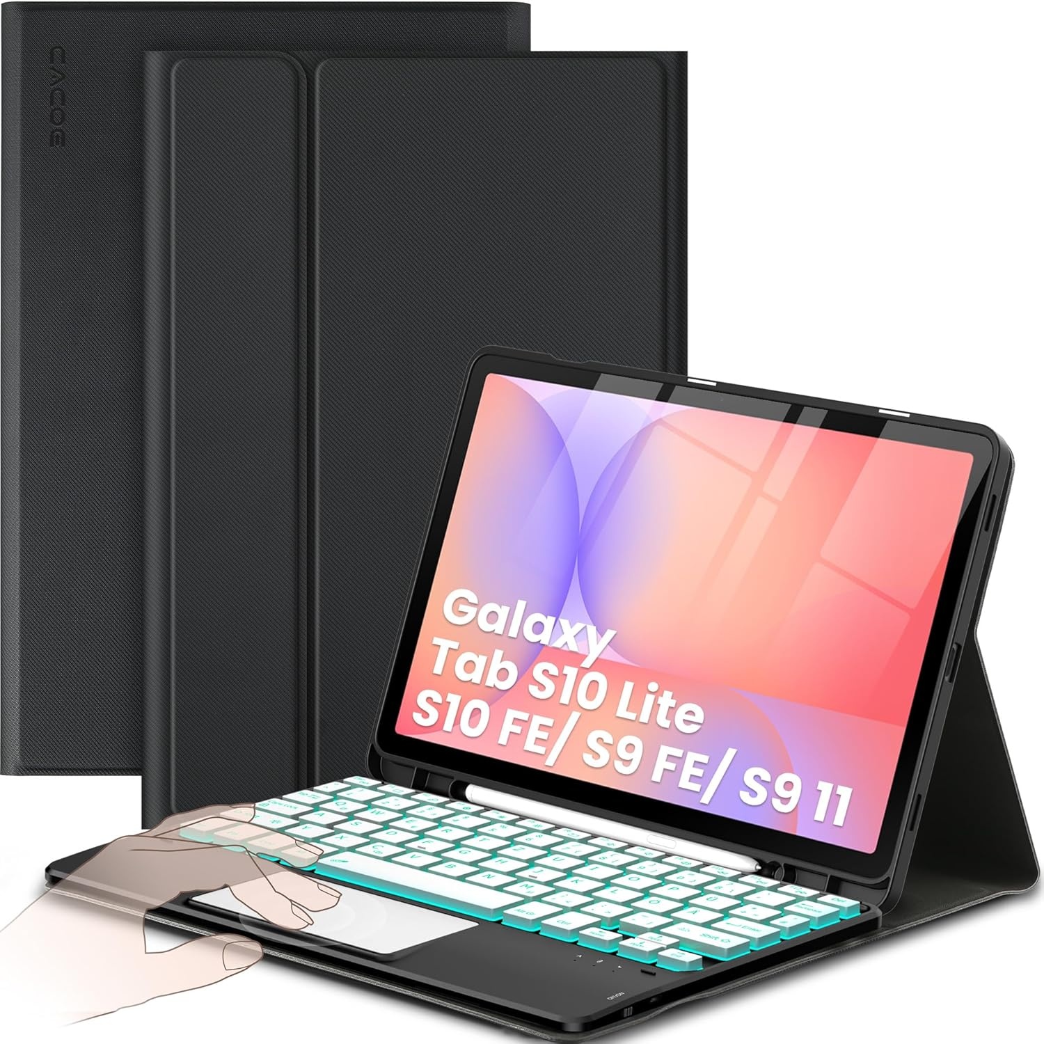 Toetsenbord Hoes met Touchpad voor Samsung Tab S9 FE/S9 (10.9/11 inch) - 74% Korting