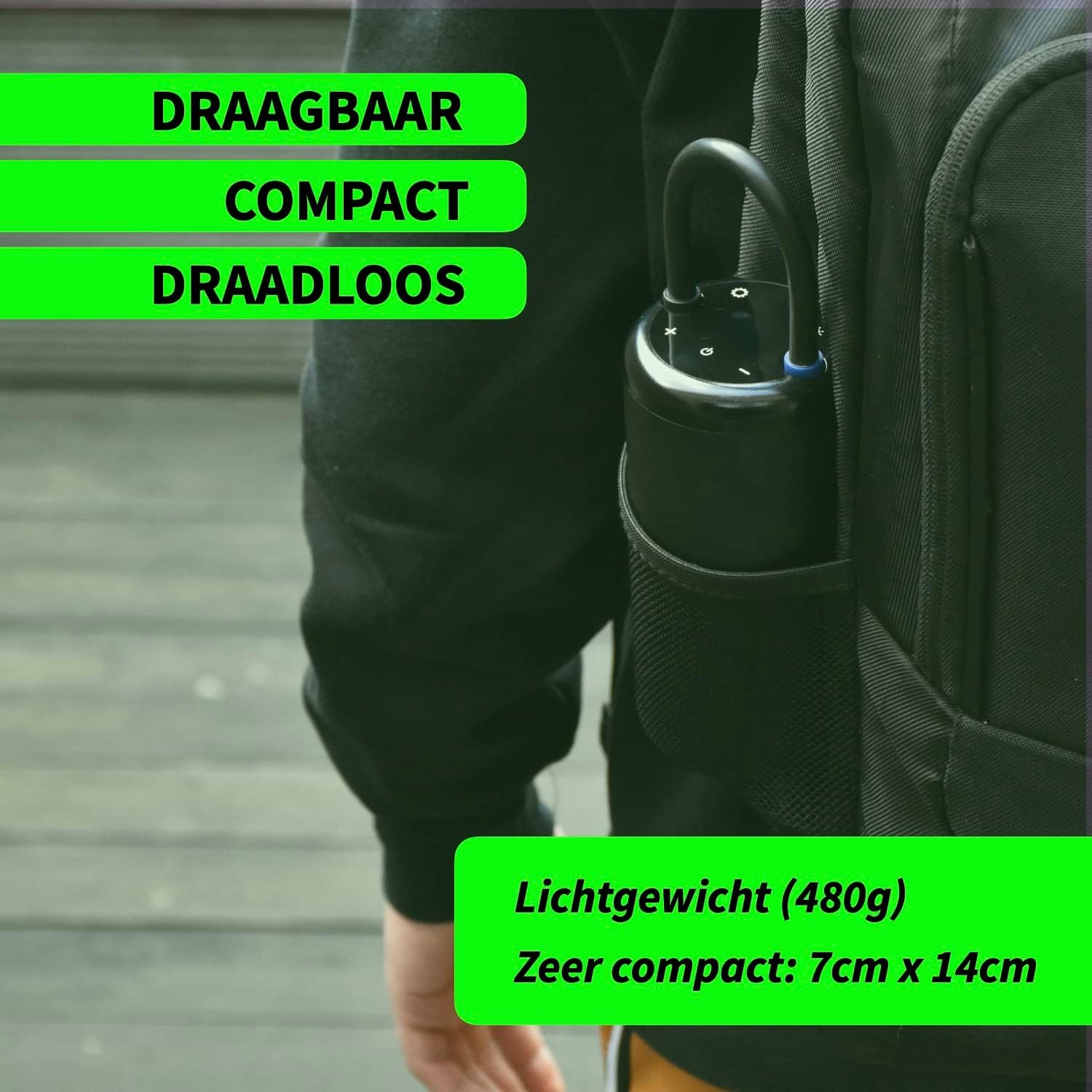 Draadloze Bandenpomp Mini Compressor | 28% Korting | 10,3 BAR