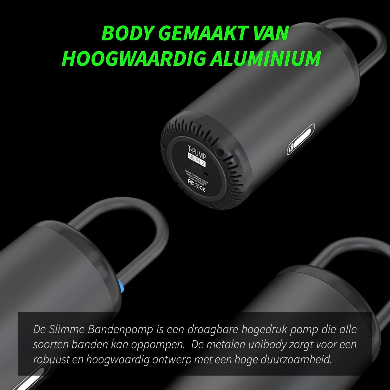 Draadloze Bandenpomp Mini Compressor | 28% Korting | 10,3 BAR