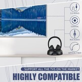 Draadloze TV Koptelefoon Over-Ear (30m, 8u Batterij) Zwart | 29% Korting