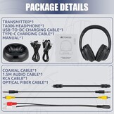 Draadloze TV Koptelefoon Over-Ear (30m, 8u Batterij) Zwart | 29% Korting