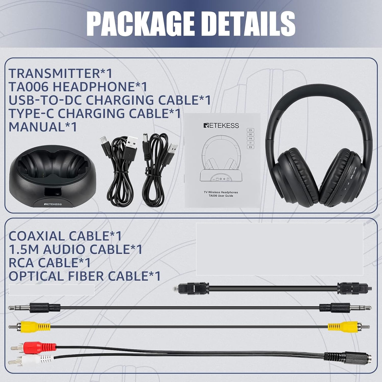Draadloze TV Koptelefoon Over-Ear (30m, 8u Batterij) Zwart | 29% Korting