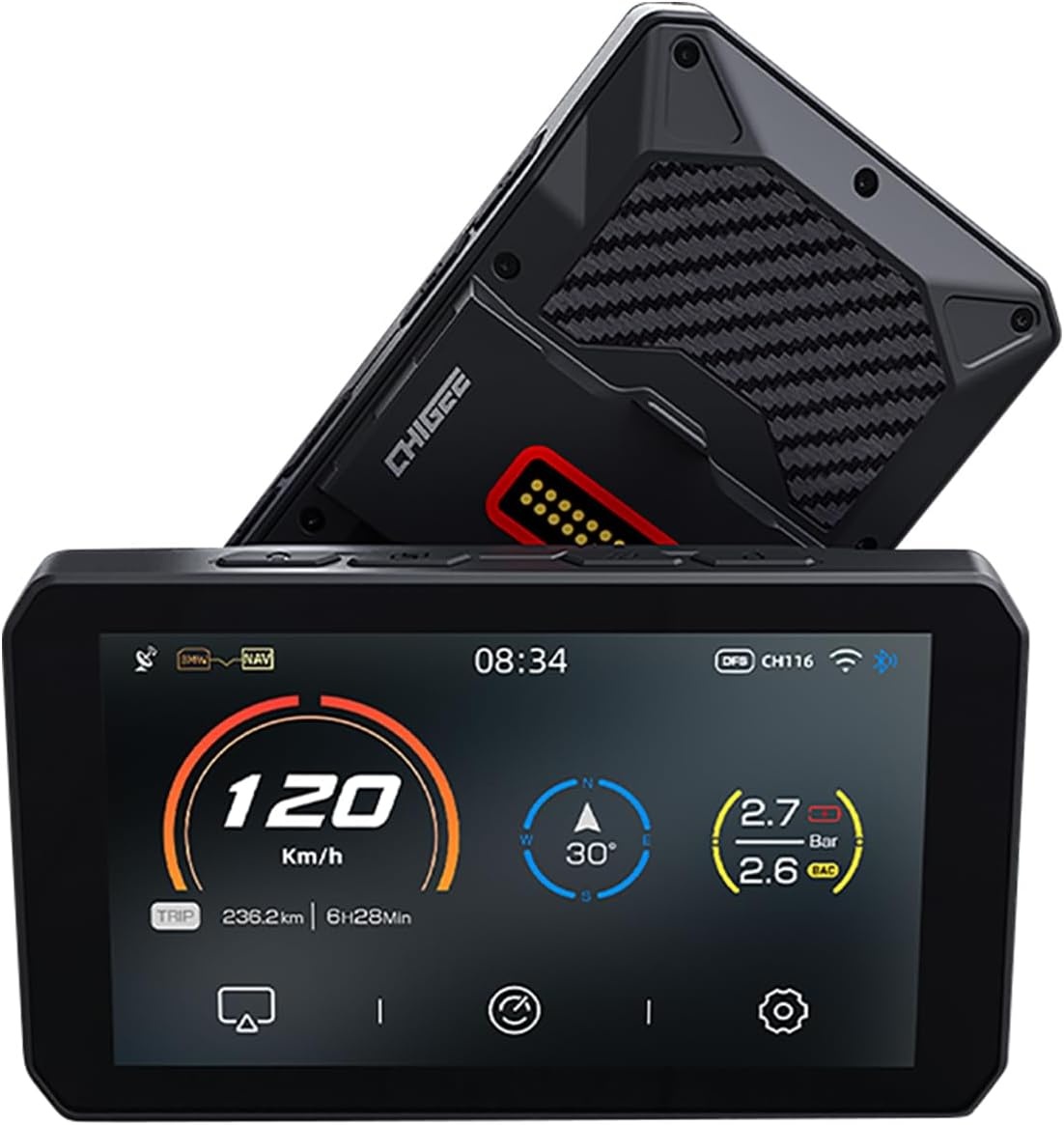 Motorfiets Smart Display met CarPlay & Android Auto - 30% Korting!