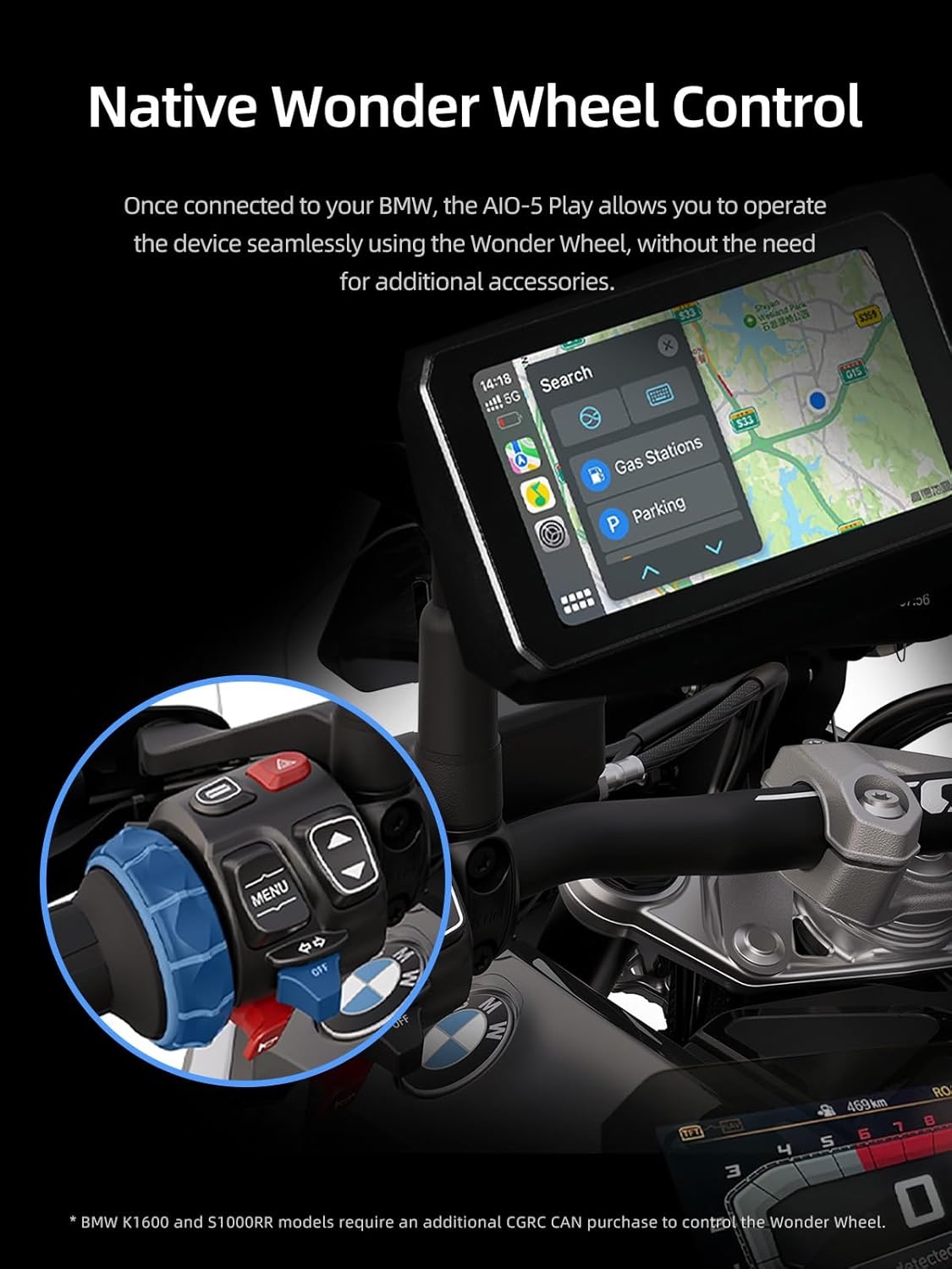 Motorfiets Smart Display met CarPlay & Android Auto - 30% Korting!