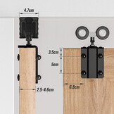 Schuifdeurbeslag Railsysteem 182cm Aluminium | 30% Korting