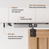 Schuifdeurbeslag Railsysteem 182cm Aluminium | 30% Korting