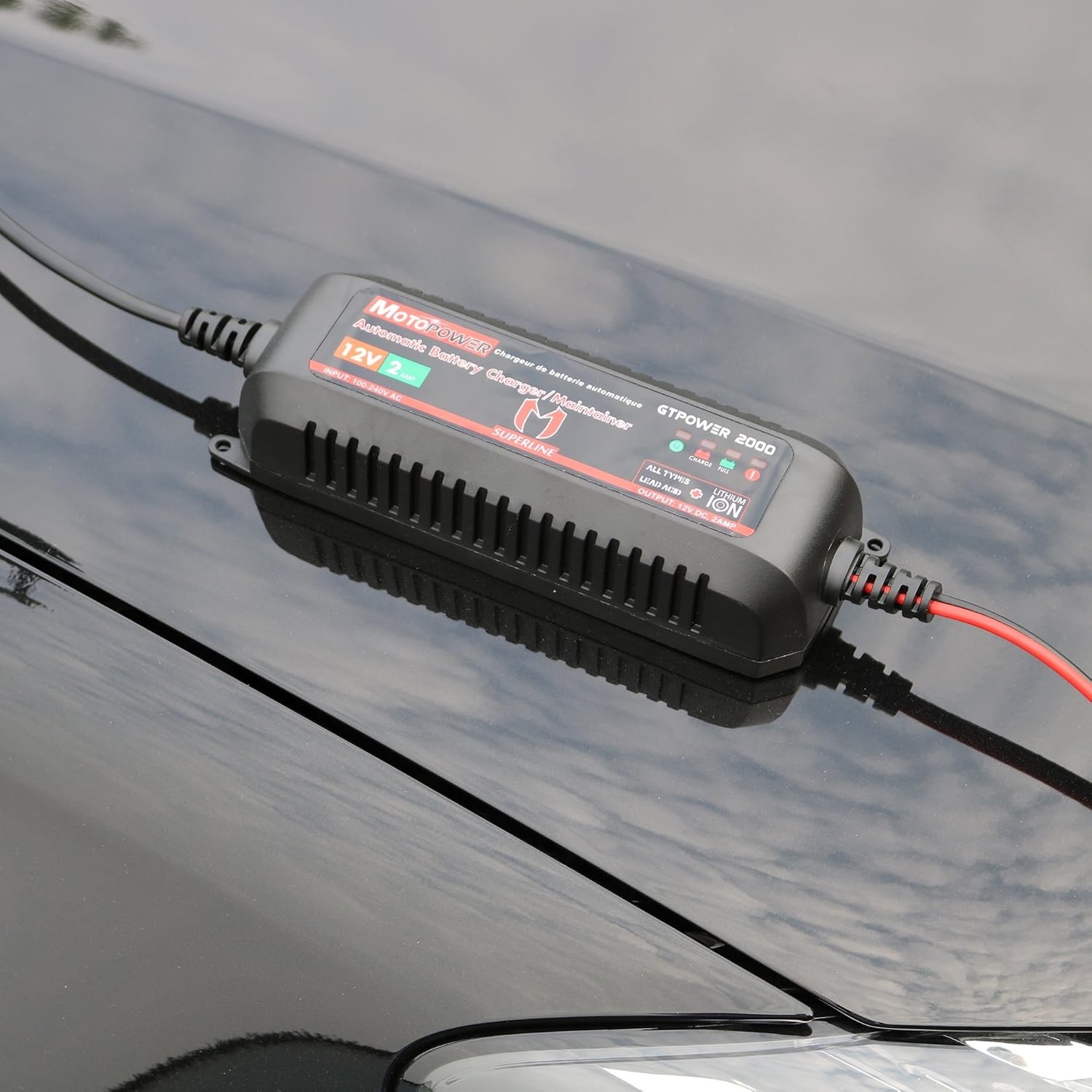 Slimme Acculader Onderhouder 12V 2A: Loodzuur & Lithium-ion