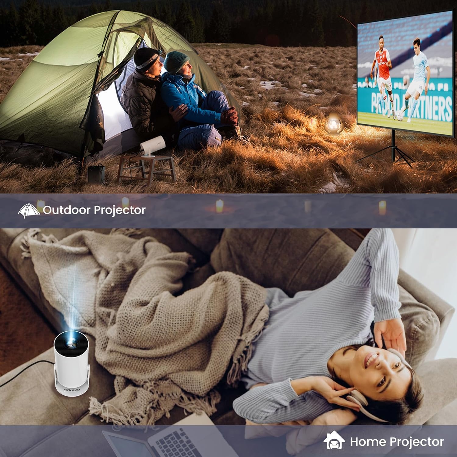 Draagbare Miniprojector 4K/1080p | Android 11, Netflix | WiFi 6 | 34% Korting