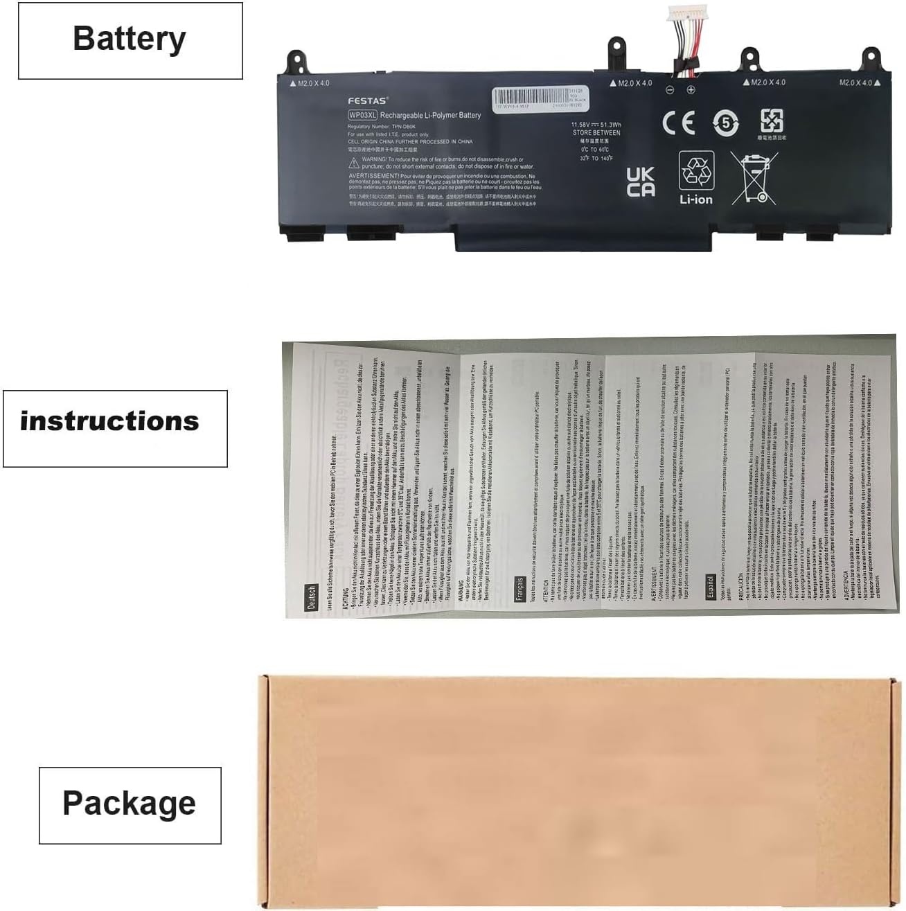 Laptop Batterij HP EliteBook/ZBook 51.3Wh - 29% Korting!