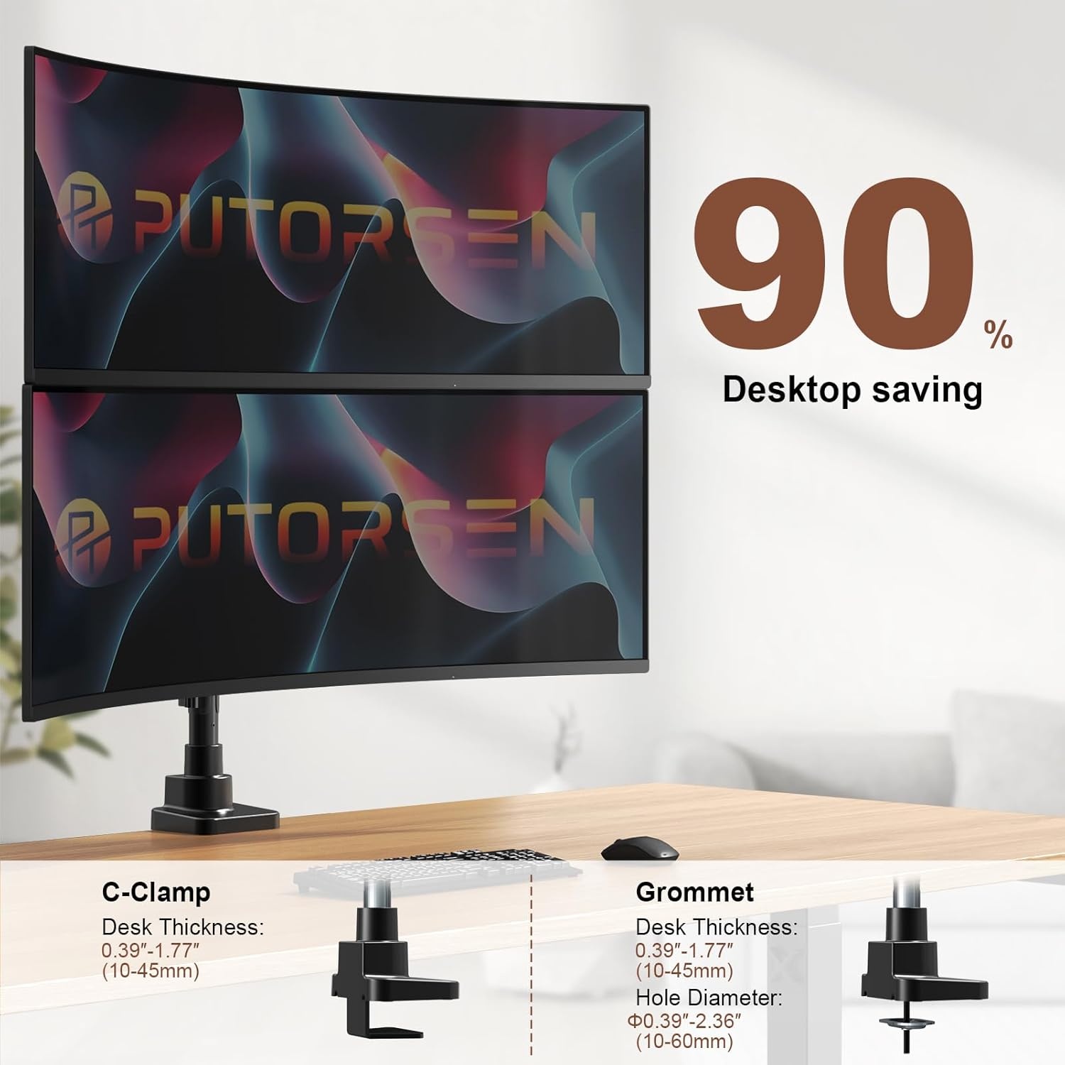 Dubbele Monitorarm (2x 17-49") met 30% Korting