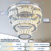 LED Plafondlamp Kristal Rond 40cm | Dimbaar met Afstandsbediening | 3500K-6500K | Nu 29% Korting