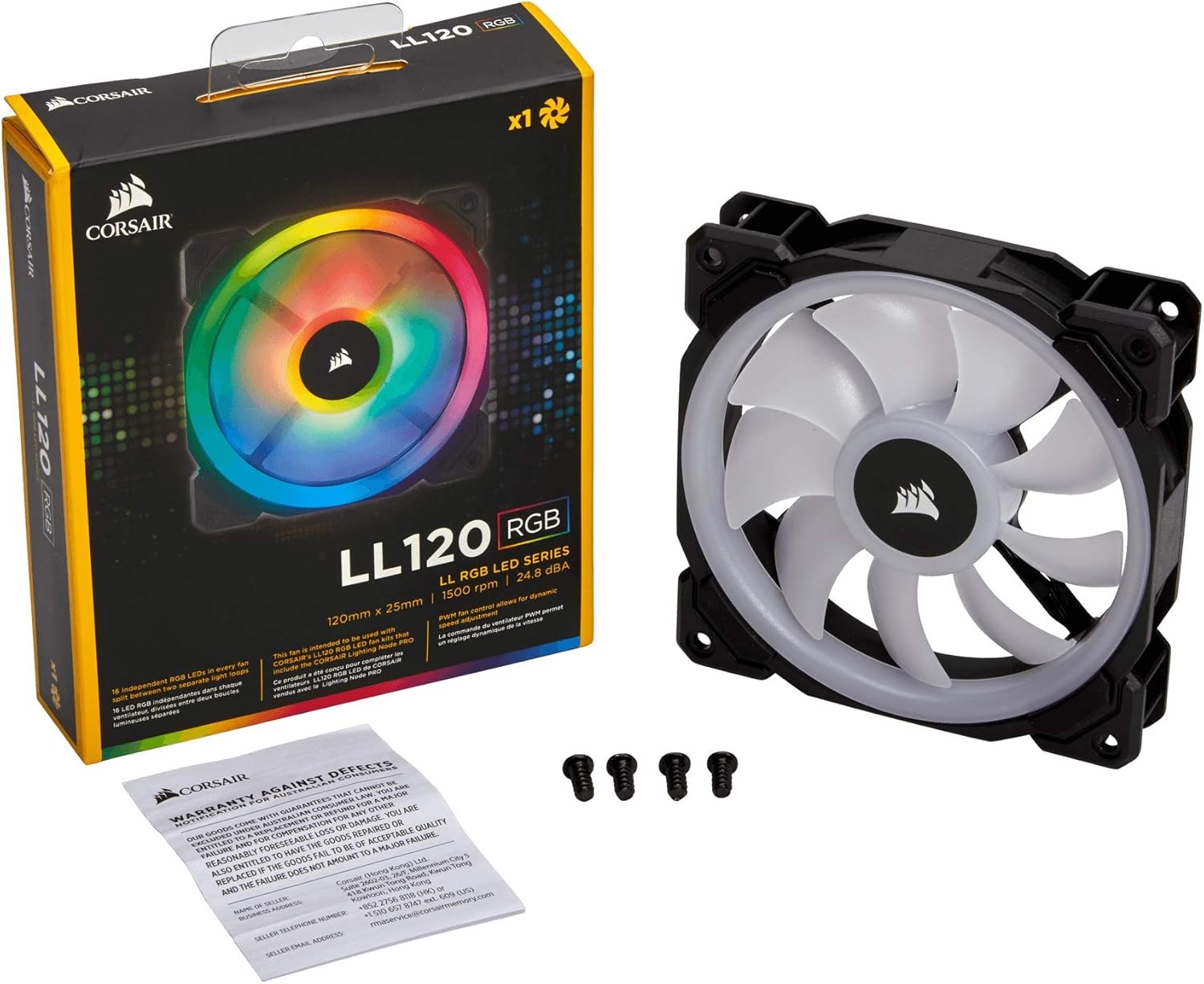 Corsair LL120 RGB PC-ventilator, 120mm, 28% Korting