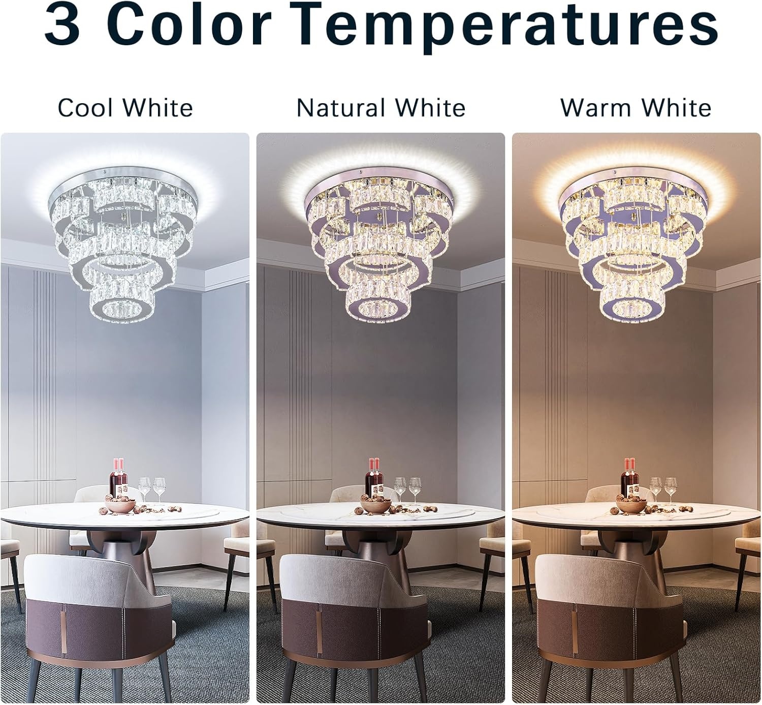 Moderne Kristallen Kroonluchter LED - 40cm - Dimbaar met Afstandsbediening (29% Korting)