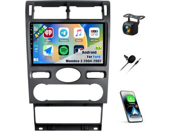 Android Autoradio Ford Mondeo 3: 9" CarPlay/Android Auto - 30% Korting