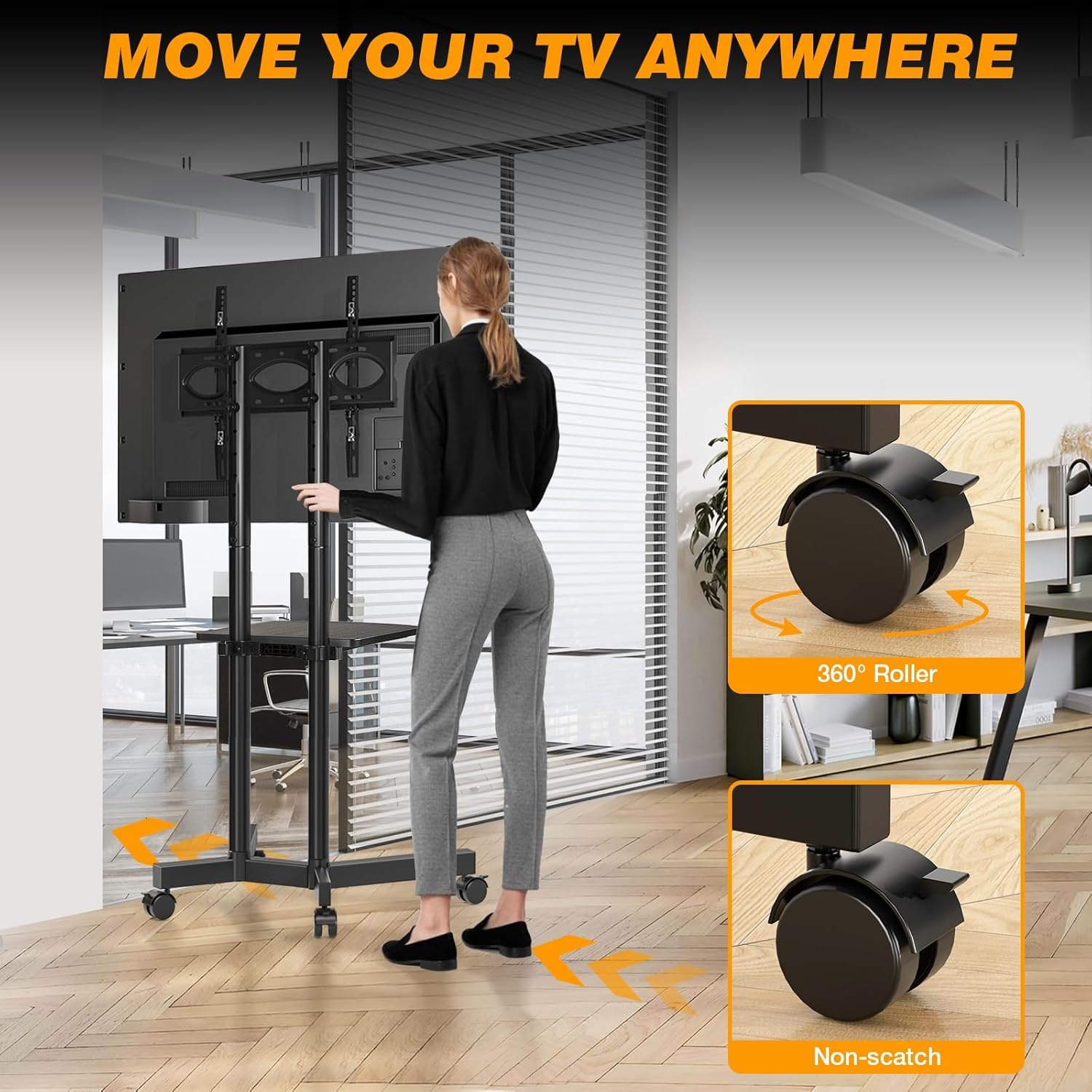 Mobiele TV-standaard met wielen (32-70") - 29% Korting