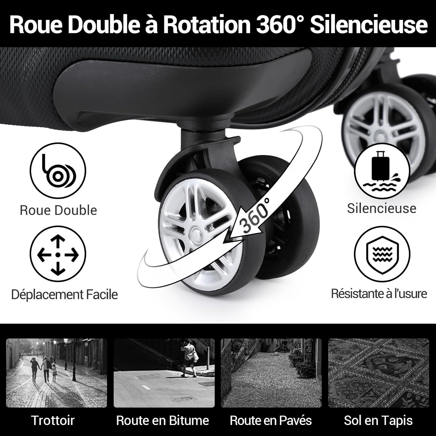 Lichtgewicht 24 inch ABS Koffer Trolley met TSA-slot - 29% Korting!
