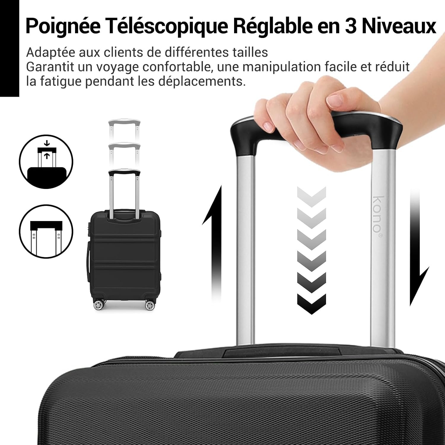Lichtgewicht 24 inch ABS Koffer Trolley met TSA-slot - 29% Korting!
