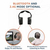 Draadloze TV Koptelefoon | 60m Bereik | 2.4G & Bluetooth | Geen Vertraging