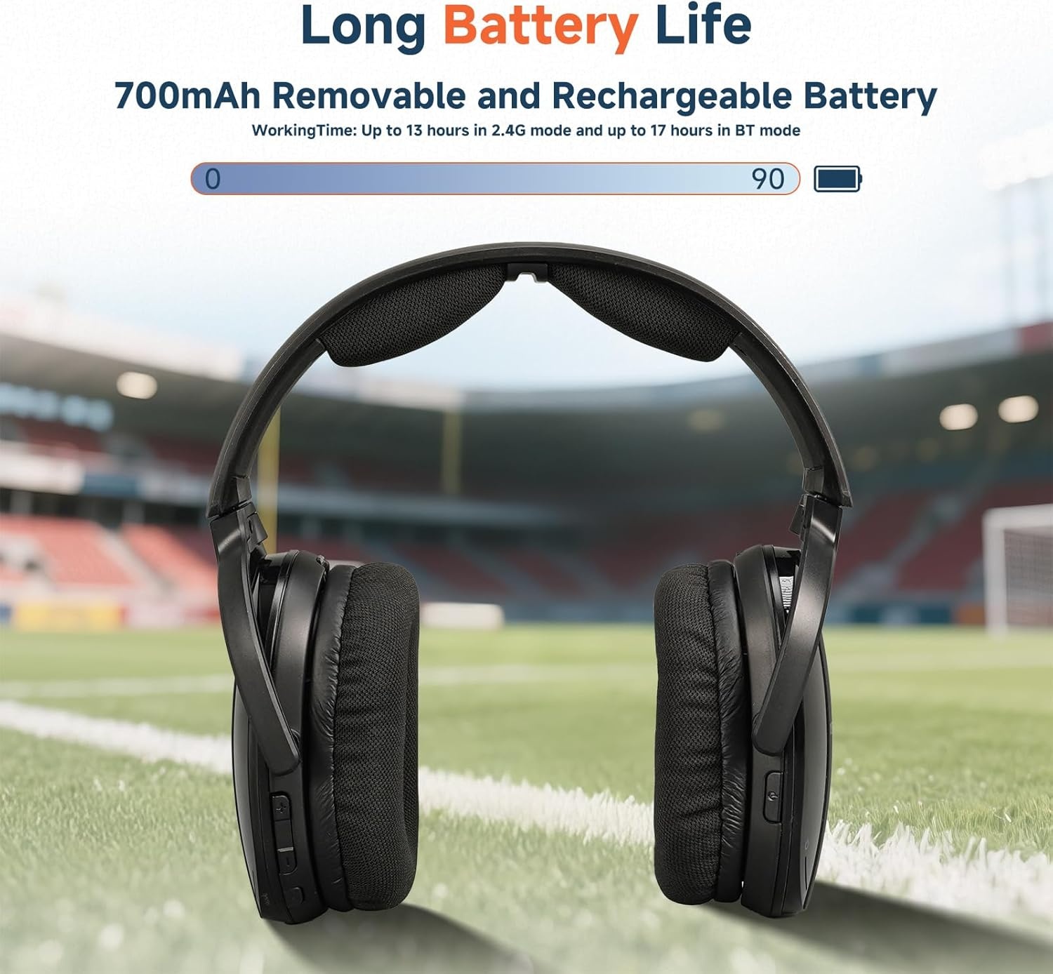 Draadloze TV Koptelefoon | 60m Bereik | 2.4G & Bluetooth | Geen Vertraging