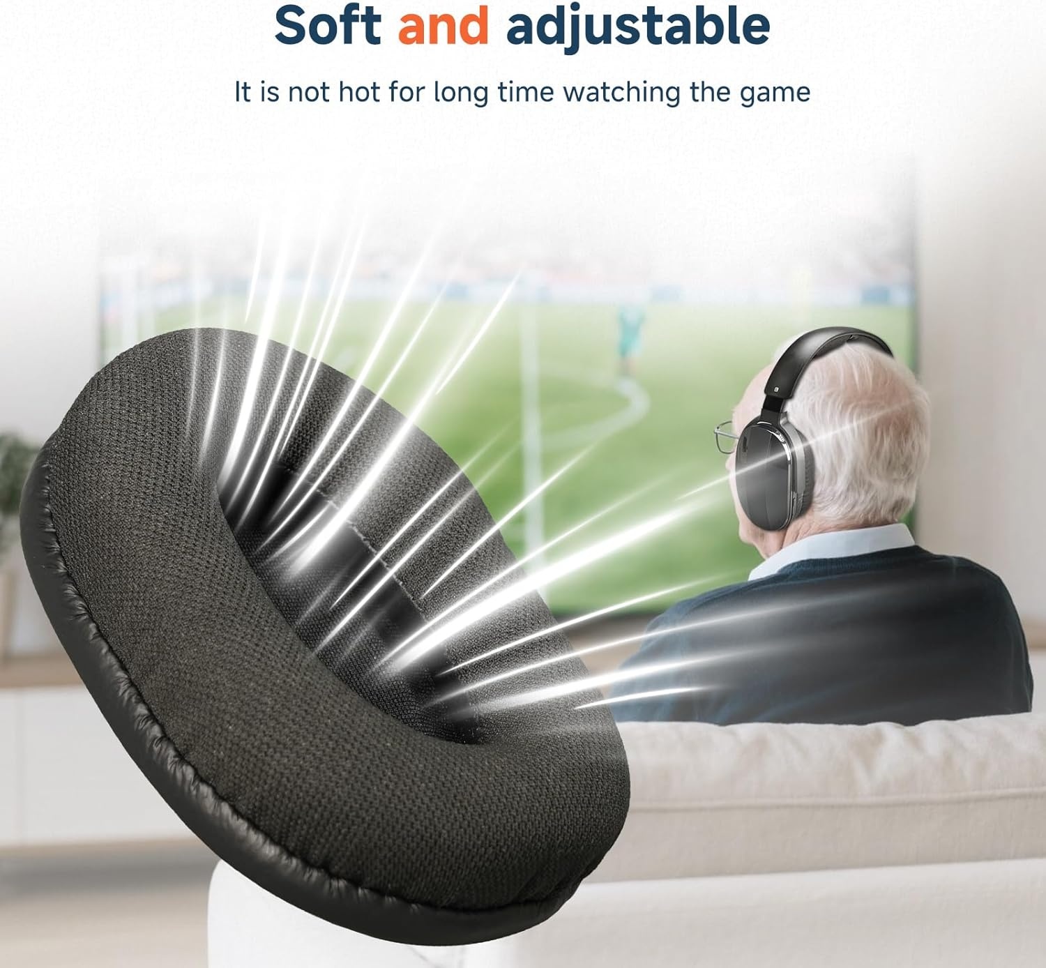 Draadloze TV Koptelefoon | 60m Bereik | 2.4G & Bluetooth | Geen Vertraging