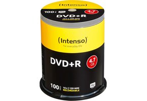Intenso DVD+R 4.7GB 16x | 100 Stuks Spindel | 28% Korting