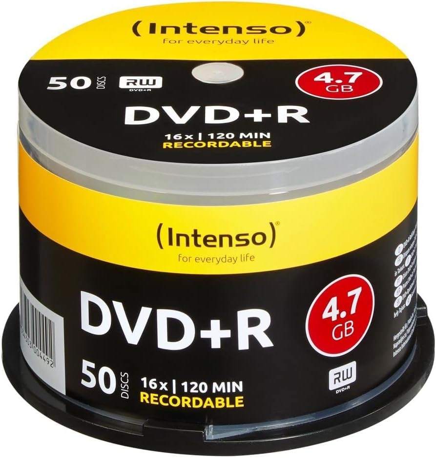 Intenso DVD+R 4.7GB 16x | 100 Stuks Spindel | 28% Korting