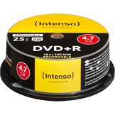 Intenso DVD+R 4.7GB 16x | 100 Stuks Spindel | 28% Korting