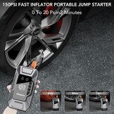 Auto Startbooster met Compressor: 4000A, 16000mAh | 29% Korting