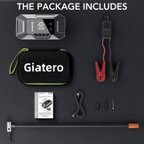 Auto Startbooster met Compressor: 4000A, 16000mAh | 29% Korting