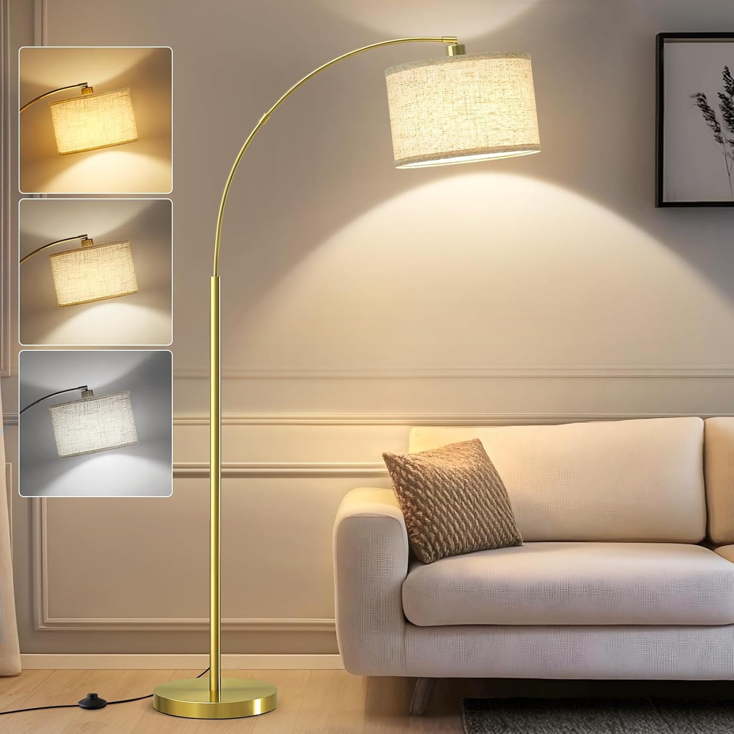 Arc Vloerlamp met 3 Kleurtemperaturen - 29% Korting