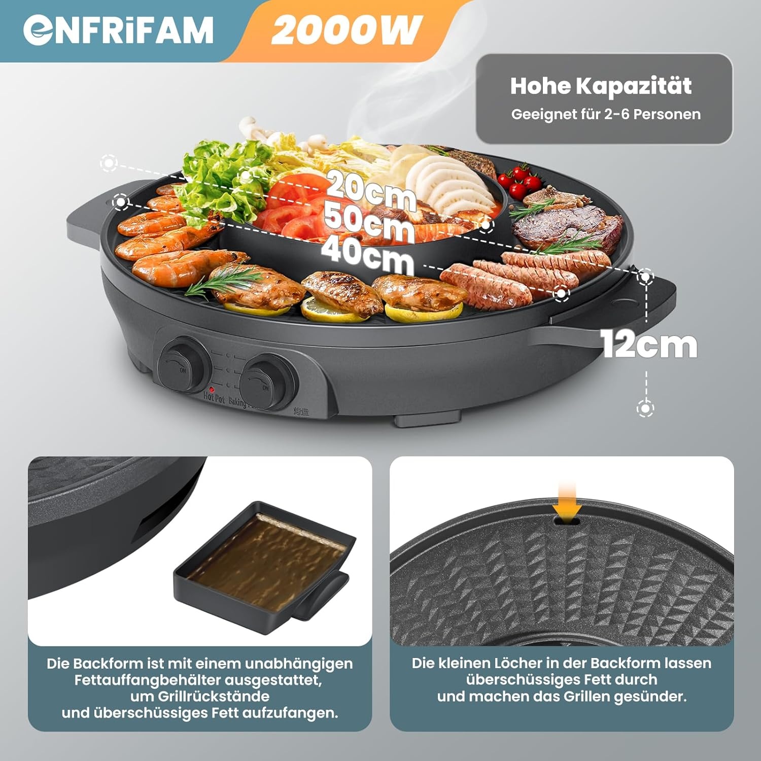 2-in-1 Hotpot & Grill 2000W met 29% Korting