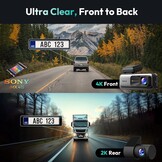 4K+2K Dual Dashcam Auto met GPS, WiFi & 64GB SD | 30% Korting
