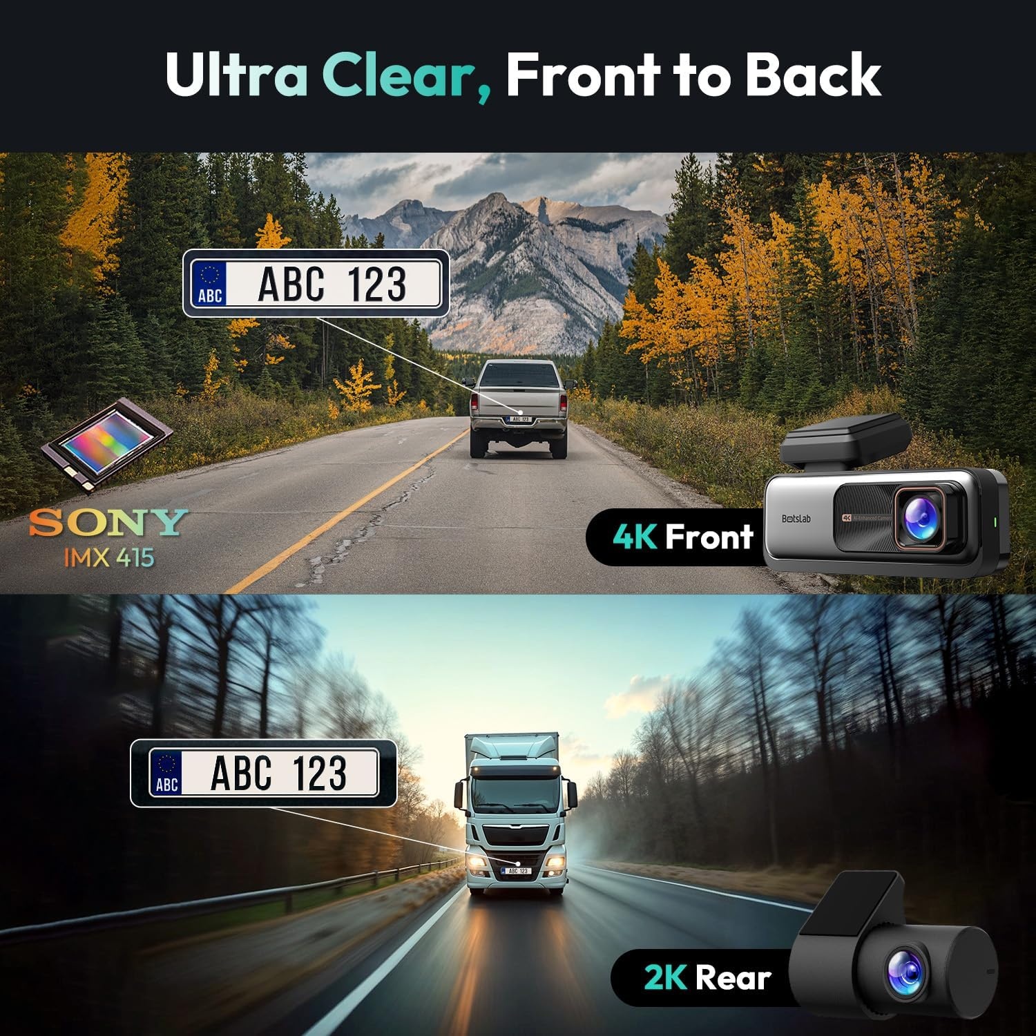 4K+2K Dual Dashcam Auto met GPS, WiFi & 64GB SD | 30% Korting