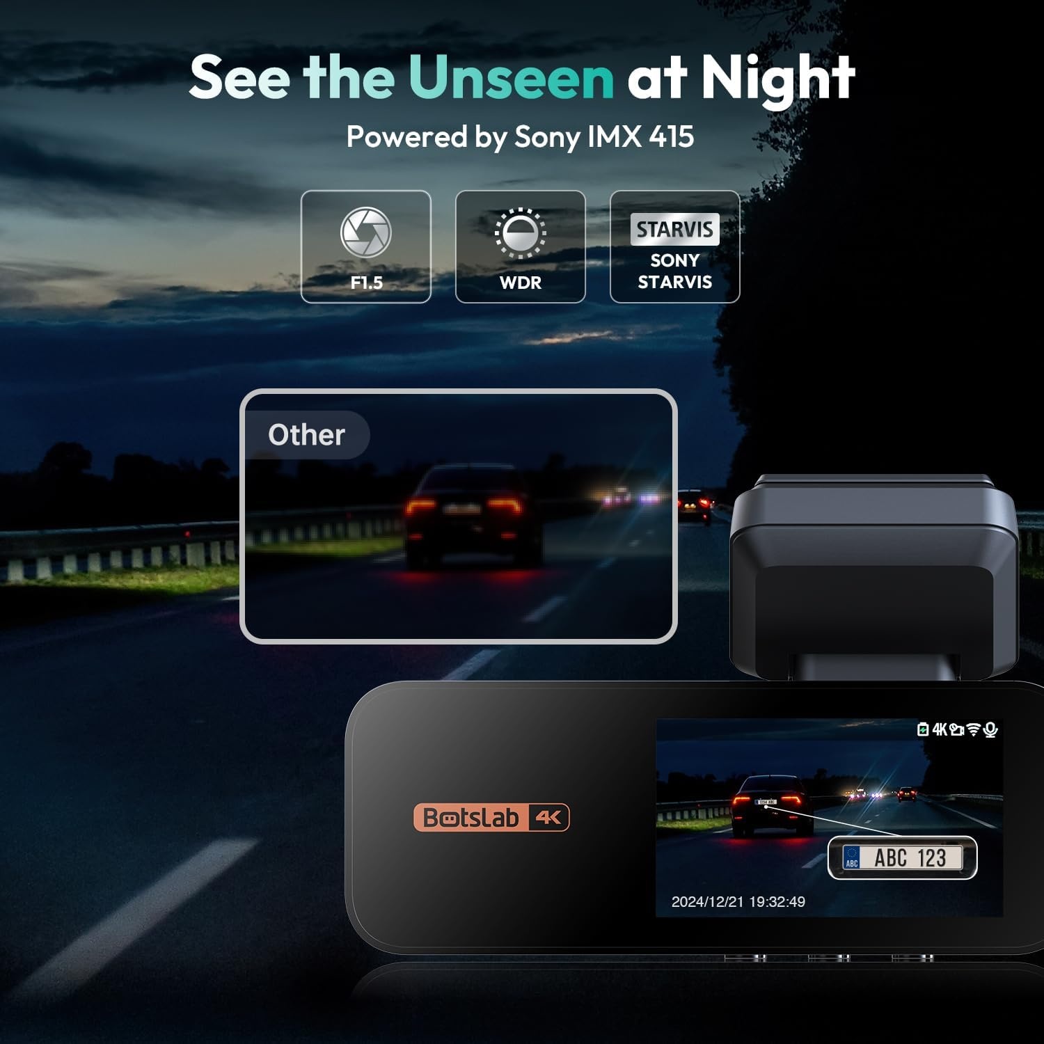 4K+2K Dual Dashcam Auto met GPS, WiFi & 64GB SD | 30% Korting
