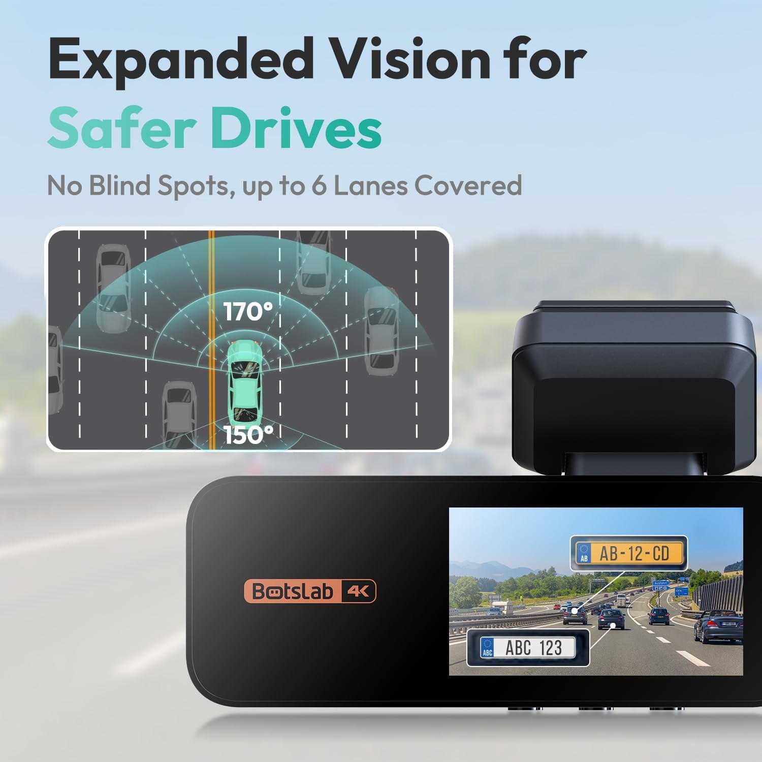 4K+2K Dual Dashcam Auto met GPS, WiFi & 64GB SD | 30% Korting