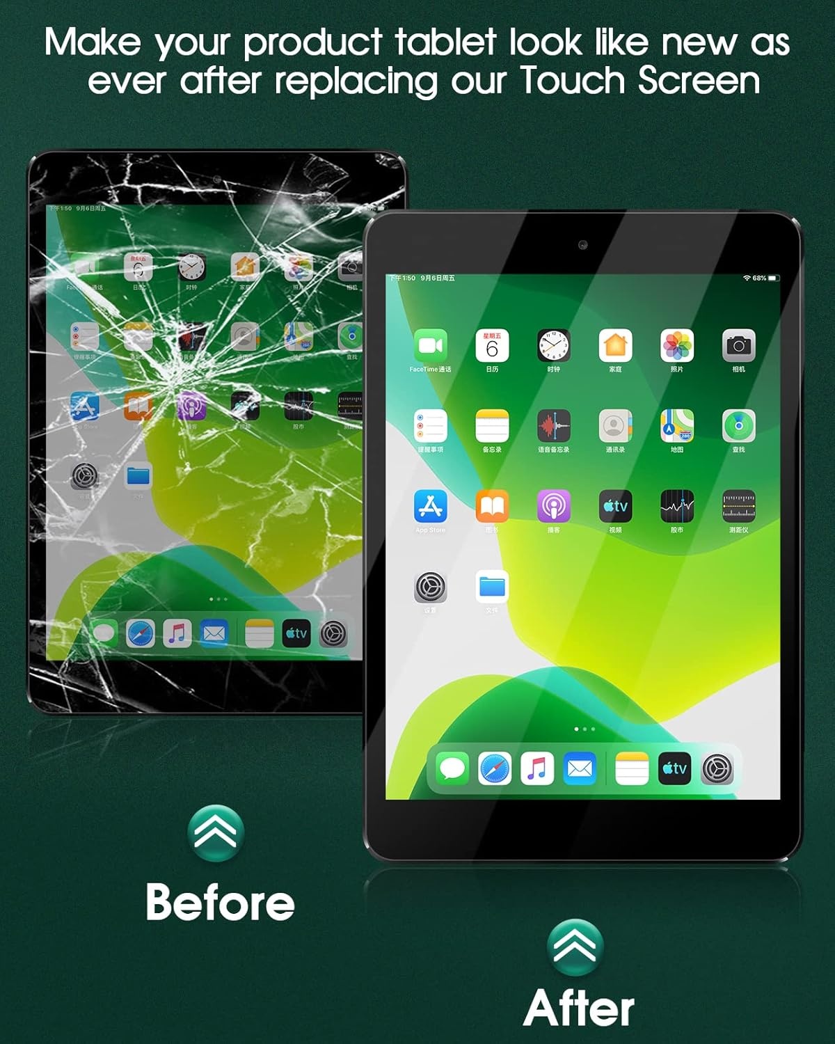 iPad 9e Gen Touchscreen Zwart - 10.2" - 27% Korting!