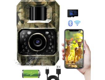 Wildcamera 48MP Nachtzicht WiFi Bluetooth - 29% Korting