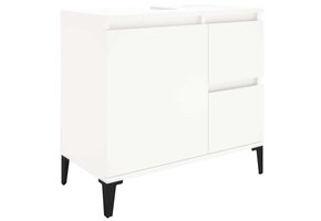 VidaXL Badkamerkast 65x33x60 cm Wit - Bewerkt Hout (58% Korting)