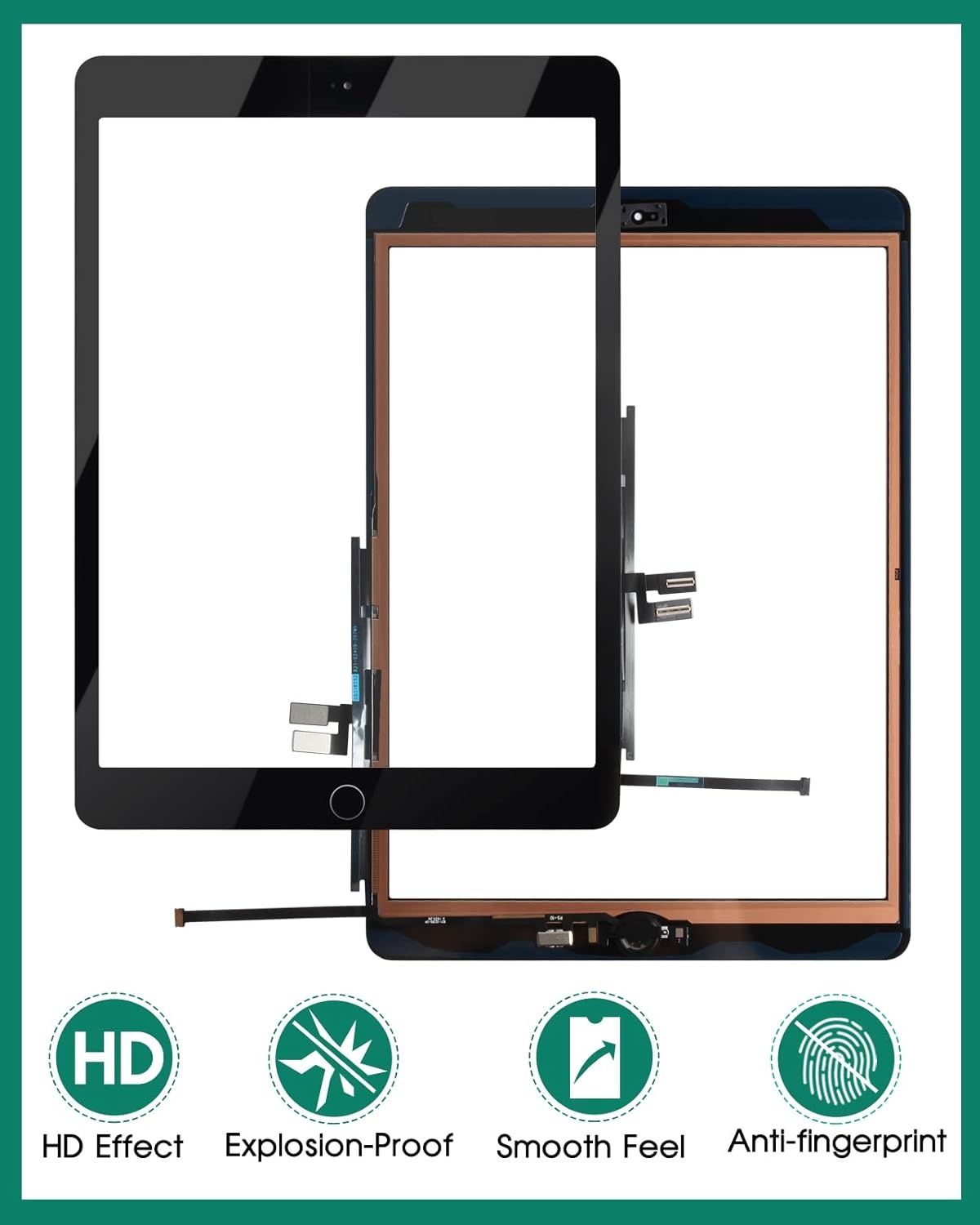 Schermvervanger iPad 9 (2021) 10.2" Zwart - 27% Korting