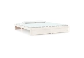 Massief Houten Bedframe Wit 200x200 cm - 35% Korting