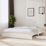 Massief Houten Bedframe Wit 200x200 cm - 35% Korting