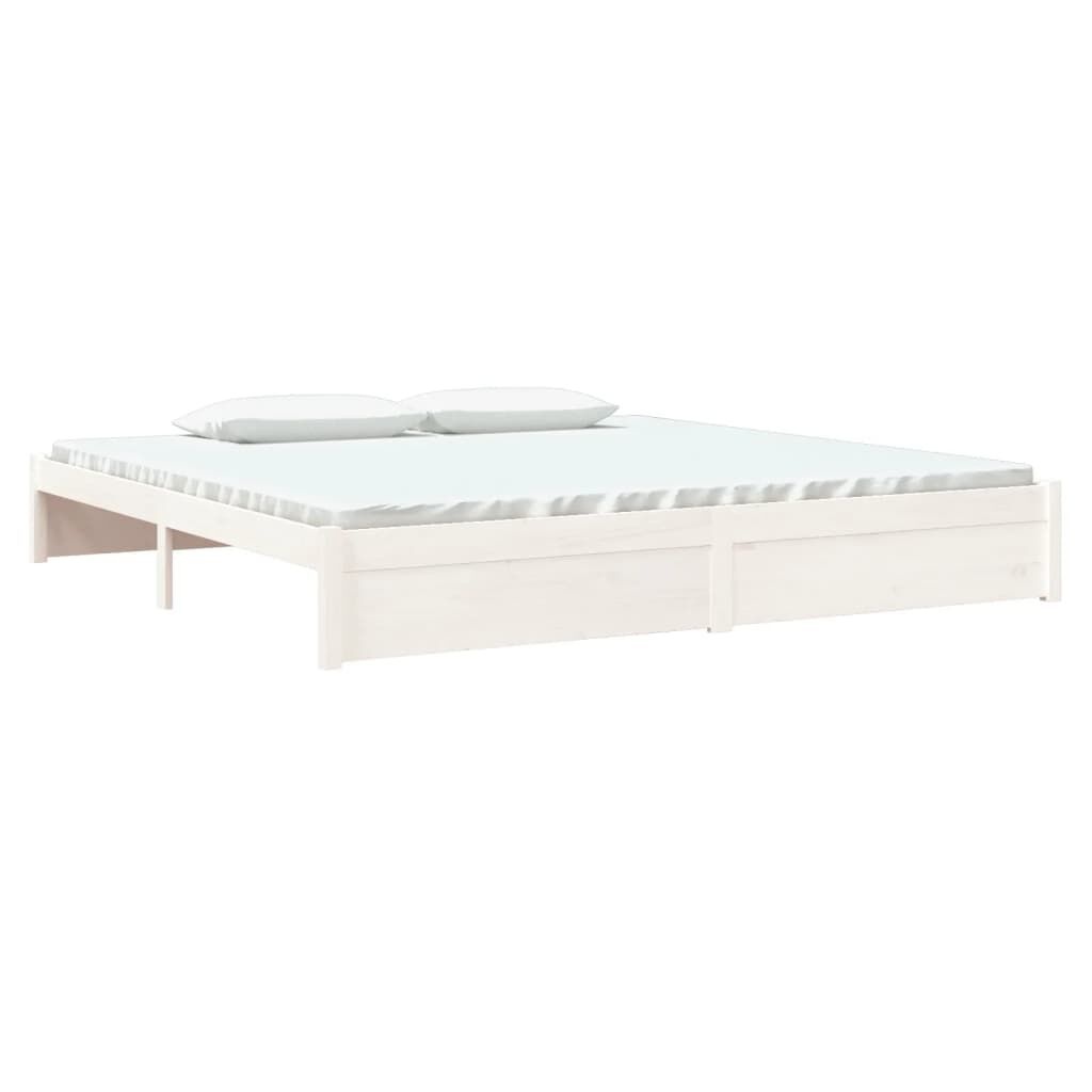 Massief Houten Bedframe Wit 200x200 cm - 35% Korting