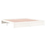 Massief Houten Bedframe Wit 200x200 cm - 35% Korting