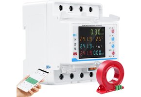 Driefase WiFi Energiemeter 100A 380V met Tuya App | 29% Korting